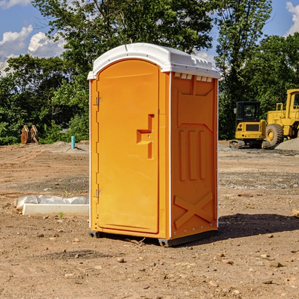 how often are the portable toilets cleaned and serviced during a rental period in Sandoval